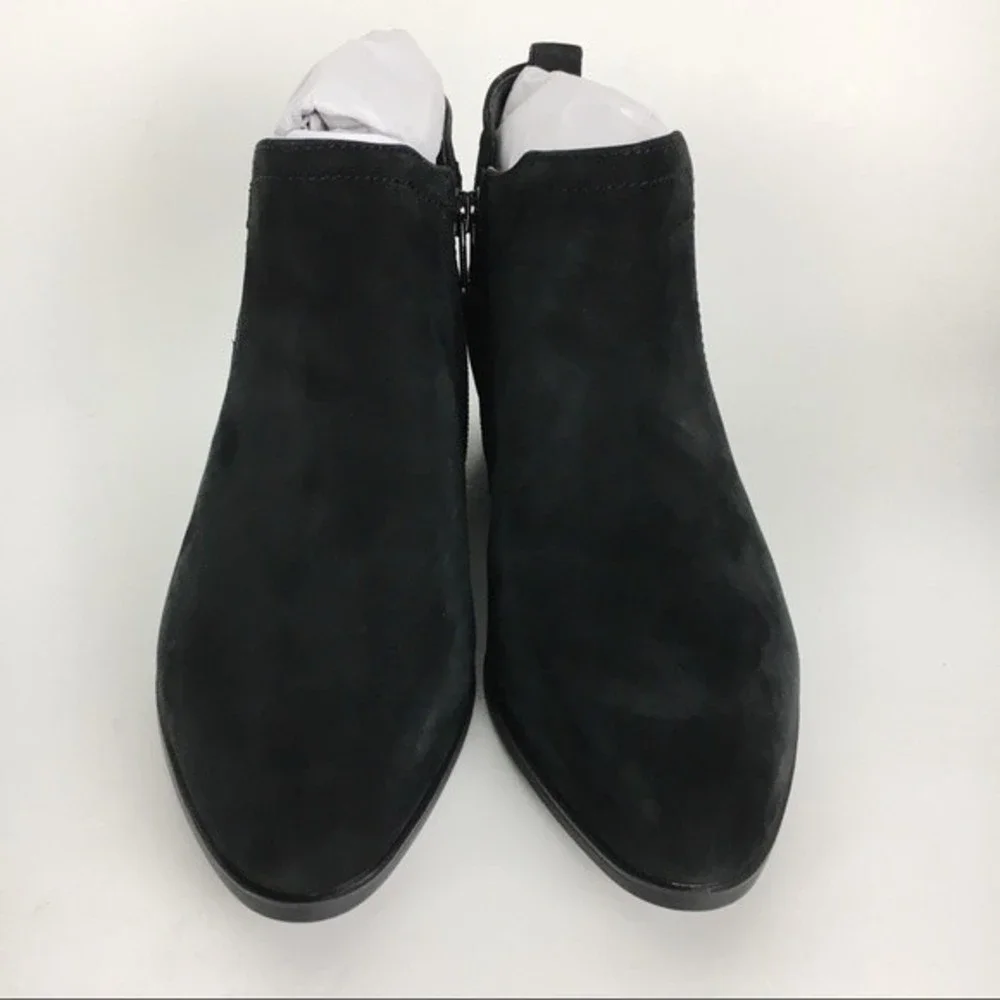 Naturalizer Womens Size 6 Becka Black Leather Nubuck Suede‎ Ankle Boots Shoes